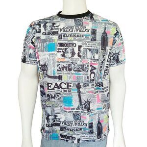 Fresh Prints of Bel Air T-Shirt Mens L All Over Print 90s Style Graphics NWT